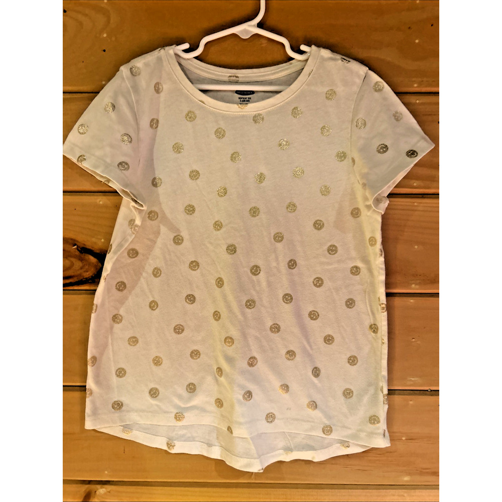 Old Navy Girls Size 10/12 Gold Smiles T- Shirt
